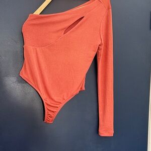 Elegant Rust Long Sleeve Bodysuit